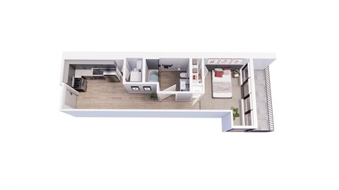 Studio 1 bath SK Floor Plan at Tesson Ridge, Saint Louis, MO